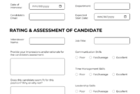White Interview Evaluation Form Template Venngage
