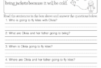 Who What When Where And Why Worksheet For 1st Grade Free Printable