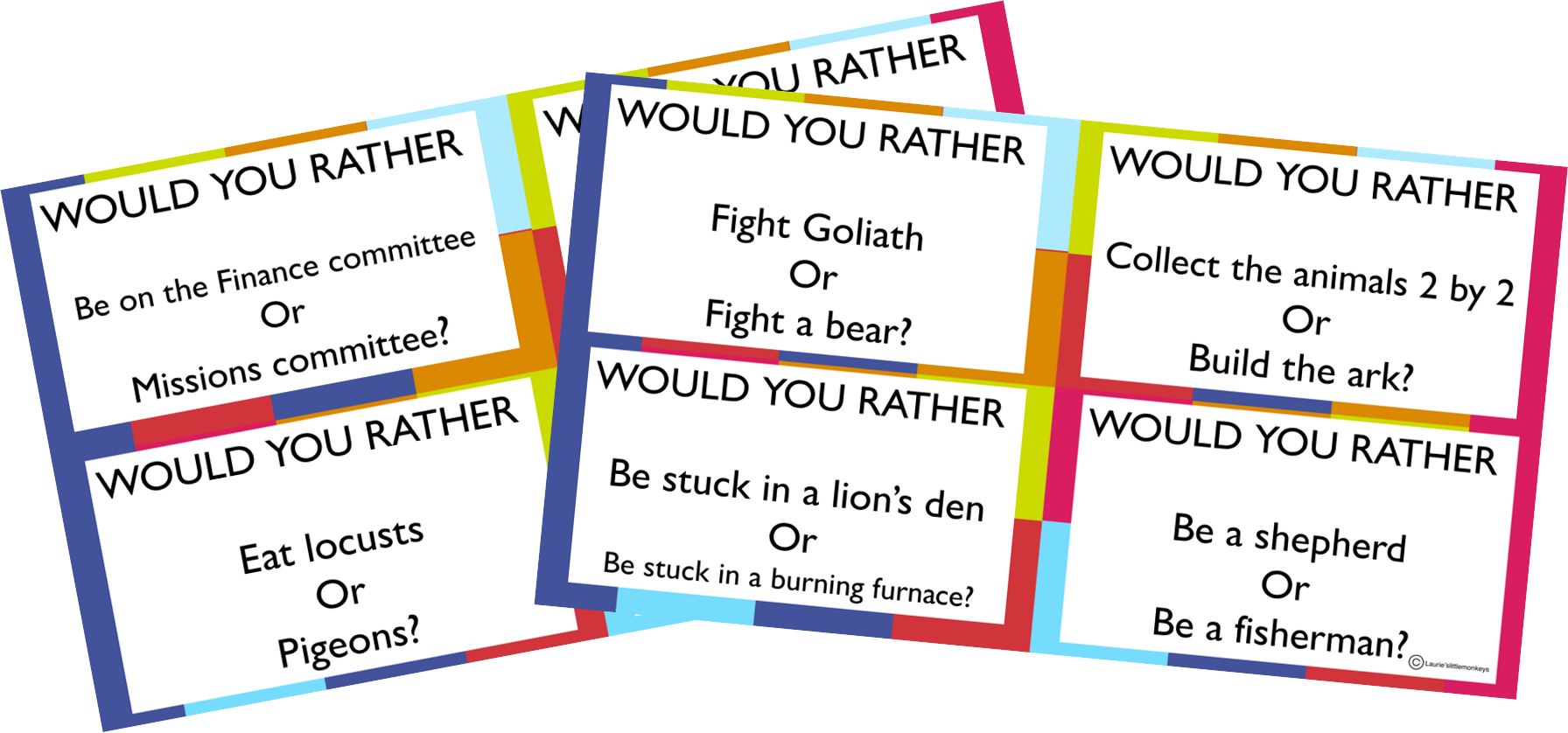 Would You Rather Bible Questions Free Printable
