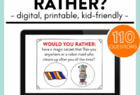 Would You Rather Kid Friendly Questions Digital Display Printable Versions Susan Jones Teaching