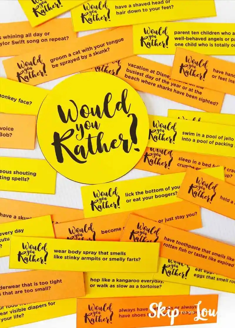 Would You Rather Questions You Can Print Or Scroll Through On Your Phone 