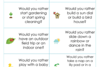 Would You Rather Spring Cards For Kids IHomeschool Network